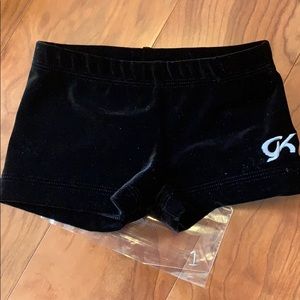 GK CS child small velvet shorts gymnastics dance